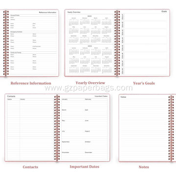 Personalized Custom A5 Undated Leather Daily Planner